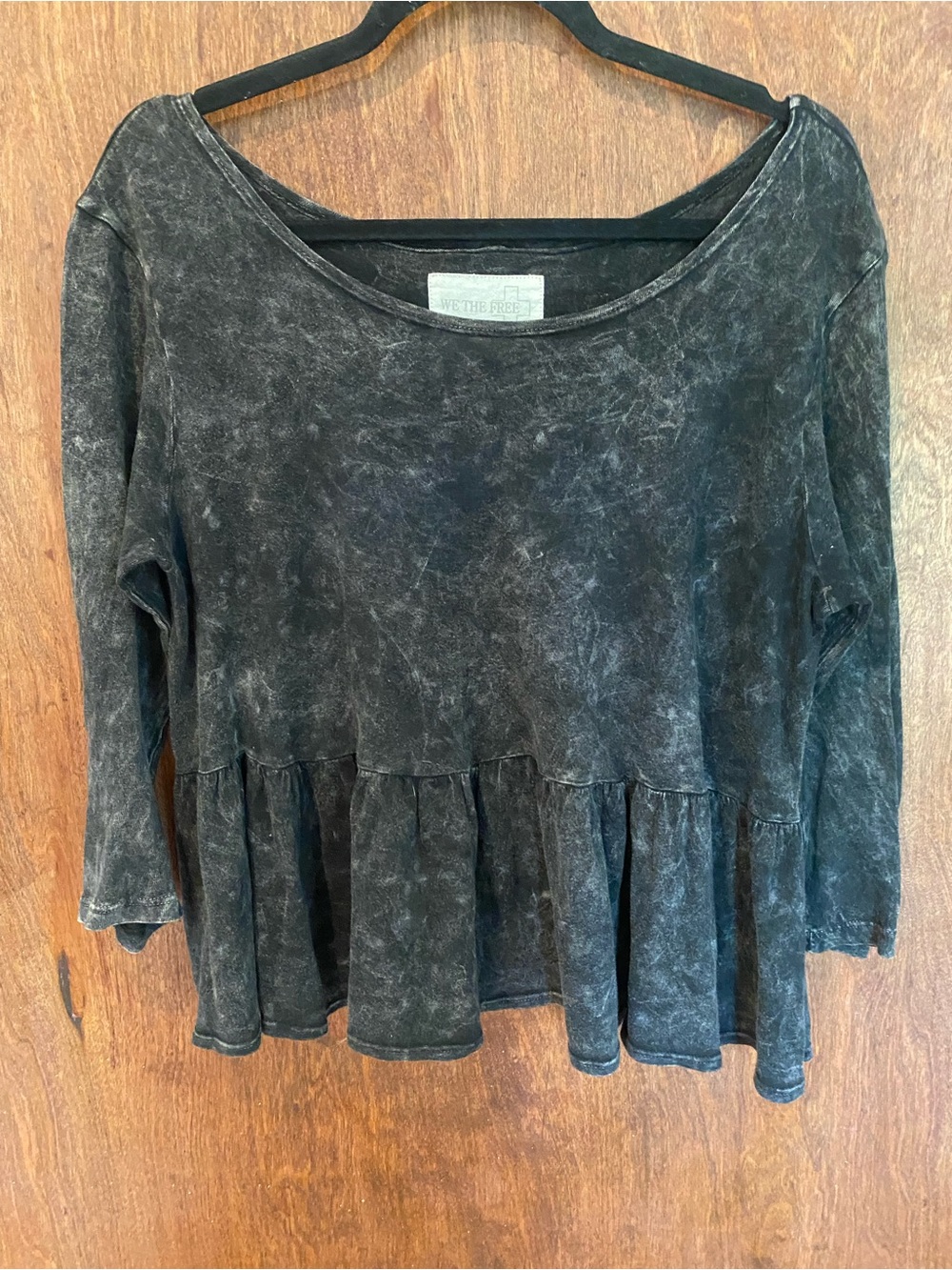 Free People We The Free x Project Social T Perfect Storm Peplum Top - Picture 2 of 4